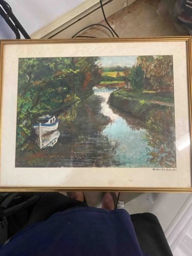Framed Canal Landscape Painting 'The Grand Old Masters, 2004'