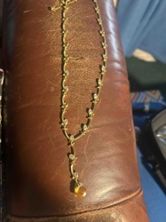 Avon Gold-Tone Faux Pearl and Crystal Drop Necklace