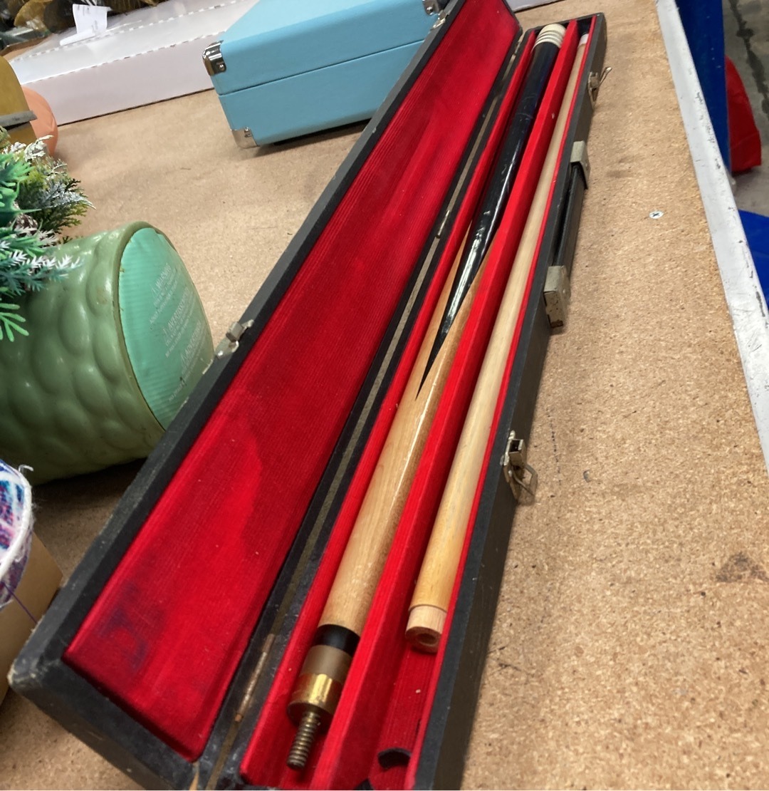 Submitted photo of Billiards cue stick in hard case