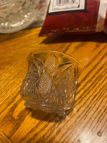 Pressed Glass Jelly Compote or Relish Dish