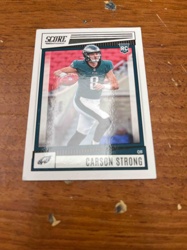 Carson Strong 2022 Score Rookie Football Card