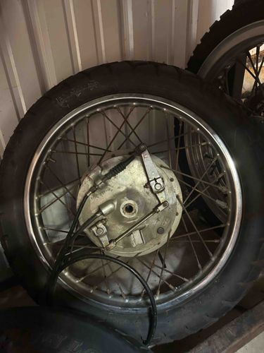 Motorcycle Rear Wheel Assembly with Drum Brake