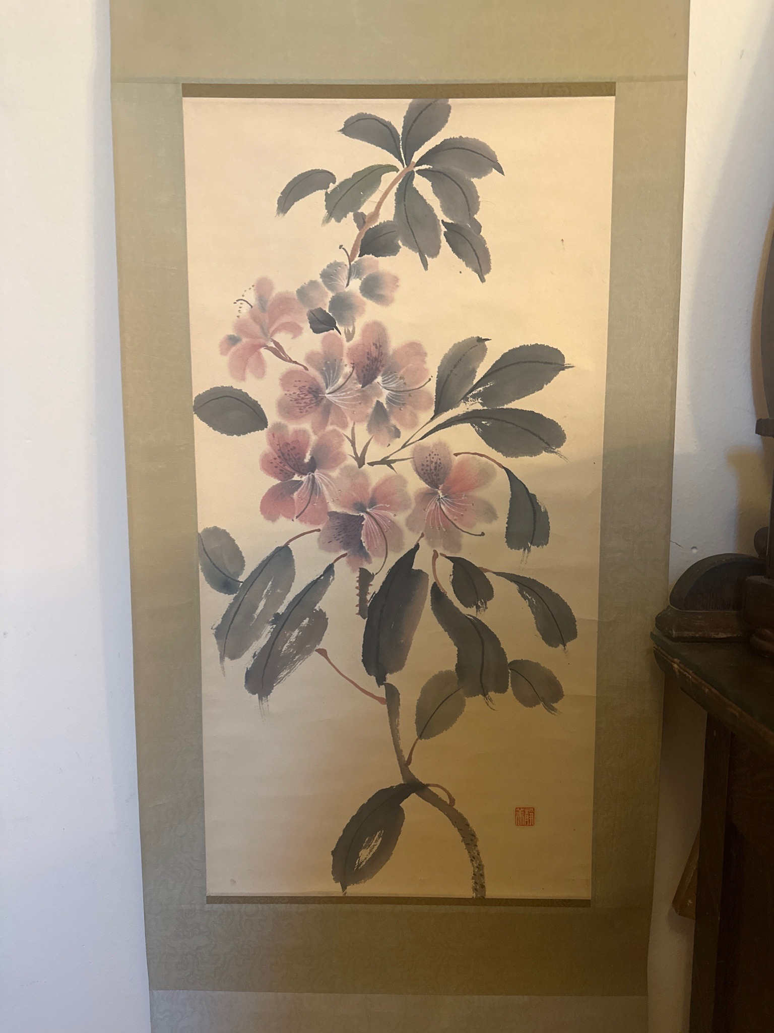 Submitted photo of Hanging Scroll Painting Depicting Rhododendron Flowers (unverified)
