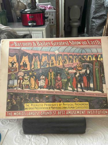 Barnum & Bailey Greatest Show on Earth 'Peerless Prodigies' Circus Poster