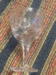 Vintage Cut Crystal Wine Glass