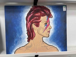 David Bowie 'Aladdin Sane' Style Portrait Painting
