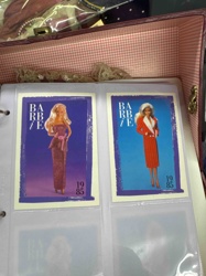 Vintage 1985 Barbie Trading Cards in Binder