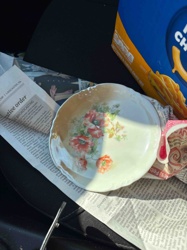 Eagle China Austria Decorative Plate with Floral Design