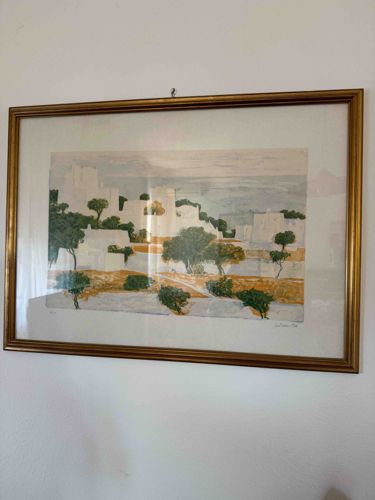 Framed Mediterranean Landscape Print