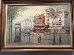 Moulin Rouge Scene Oil Painting