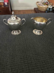 Vintage Silver Sugar and Creamer Set