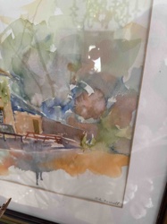 Abstracted Landscape Watercolor Painting