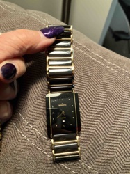 Rodania 'SAPPHIRE' Gold-Tone and Black Ceramic Wristwatch