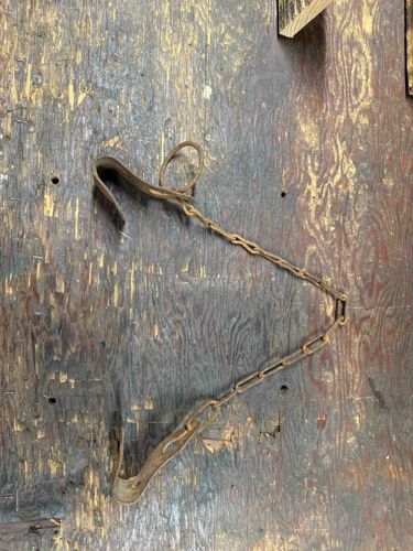 Antique Hay Hook with Chain
