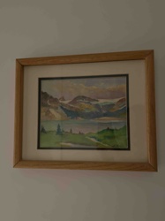 Mountain Lake Landscape Painting by Jimmy Simpson (1968)