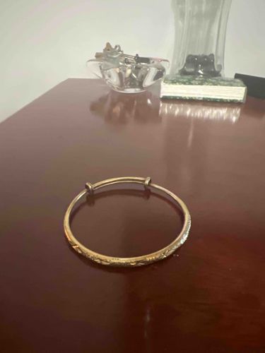 Adjustable Engraved Bangle Bracelet