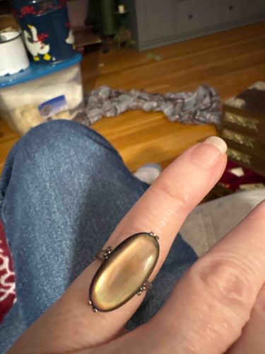 Vintage Long Oval Cabochon Ring