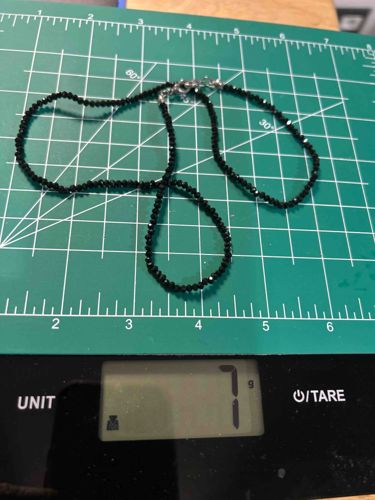 Black Faceted Bead Necklace