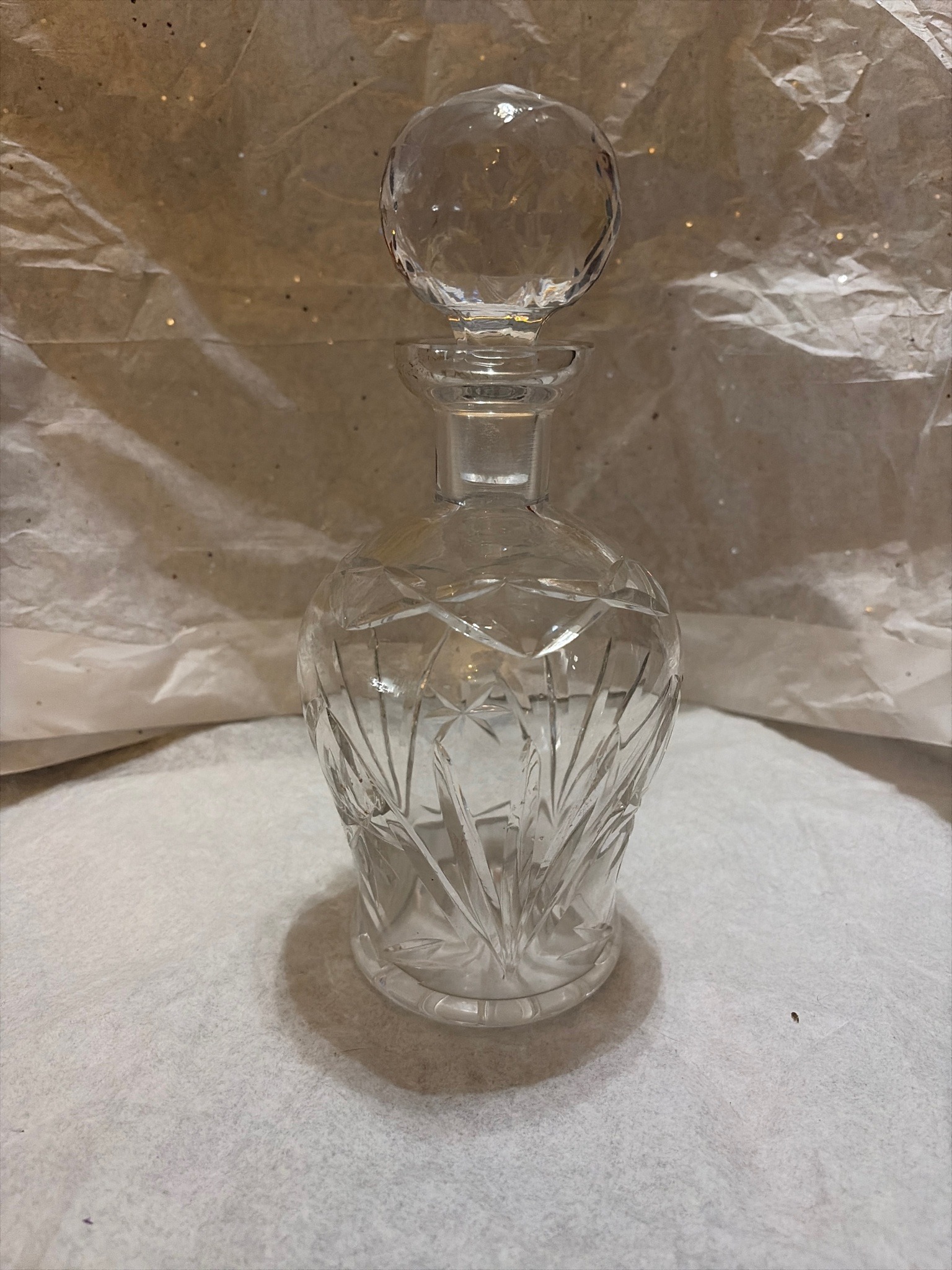 Submitted photo of Cut crystal decanter with stopper