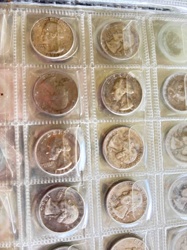 Coin Collection in Archival Pages