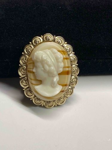 Vintage West German Cameo Brooch/Pendant