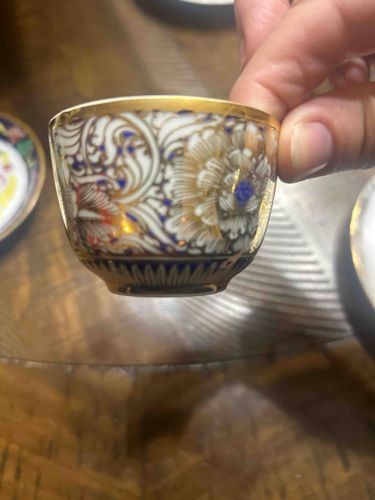 Gilt-Decorated Porcelain Demitasse Cup
