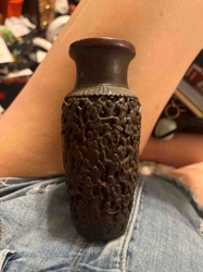 Chinese Wood Carved 'One Hundred Boys' Vase