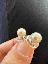Faux Pearl Stud Earrings