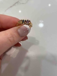 Multi-Gemstone Marquise Cut Ring