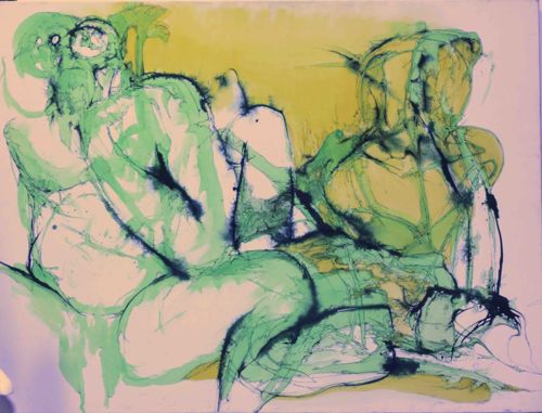 Untitled Abstract Figurative Composition