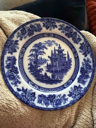Royal Doulton - Madras Pattern Blue and White Transferware Plate