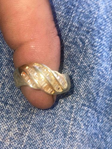 Three-Row Channel Set Diamond Band in 10K or 14K Gold