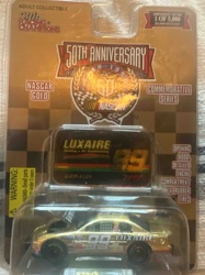 1998 NASCAR 50th Anniversary Commemorative Series Gold Luxaire #99 Quincy Allen Diecast Collectible Car (1 of 5,000)