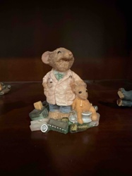 "The Doctor Is In!" Doctor Mouse Figurine with Patient by Wee Forest Folk