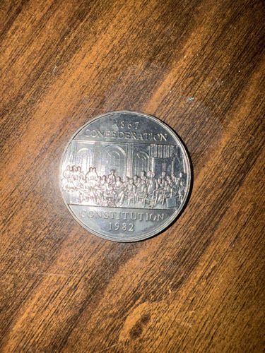 1982 Canadian "Constitution/Confederation" Commemorative Dollar Coin