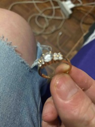 Gold Ring with Three Stones