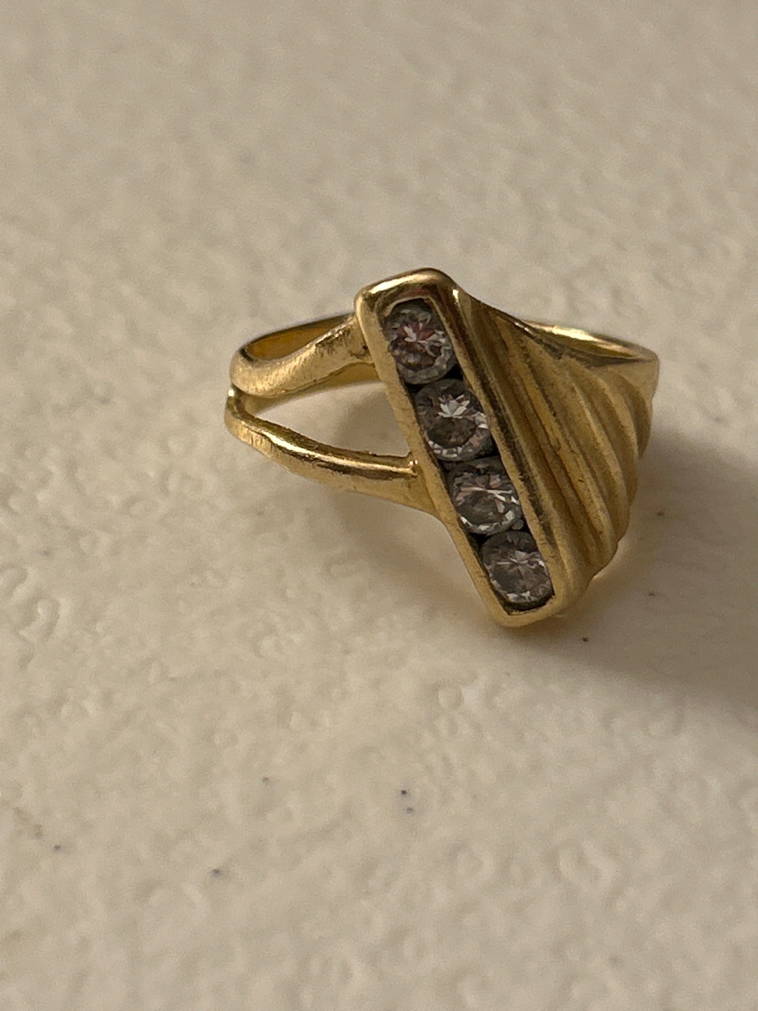 Submitted photo of Gold diamond bypass ring (not authenticated)