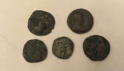 Collection of Five Ancient Bronze/Copper Coins