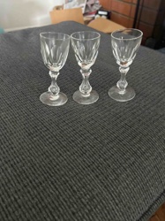 Set of 3 Crystal Cordial/Liqueur Glasses