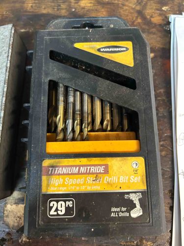 Warrior 29-Piece Titanium Nitride High Speed Steel Drill Bit Set