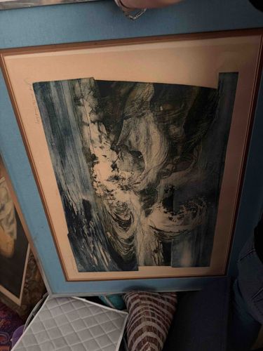 Abstract Expressionist Landscape Etching