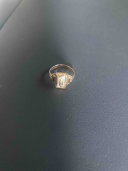 Gold-Toned Ring with Inlay
