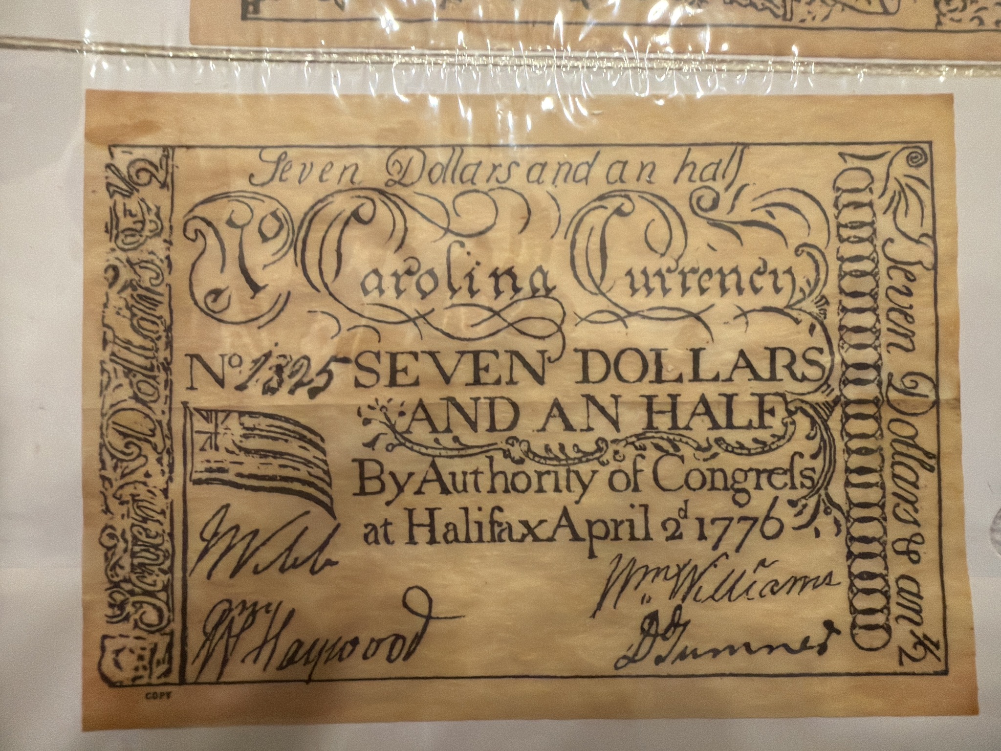Submitted photo of Historic paper currency reproduction (not authenticated)