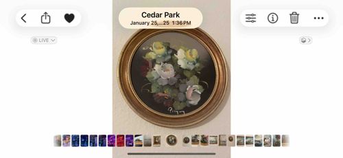 Oval Floral Still Life Oil Painting by Pellegrino