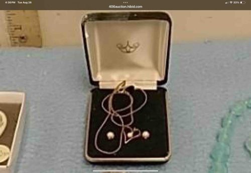 Pearl Necklace and Earring Set in Presentation Box