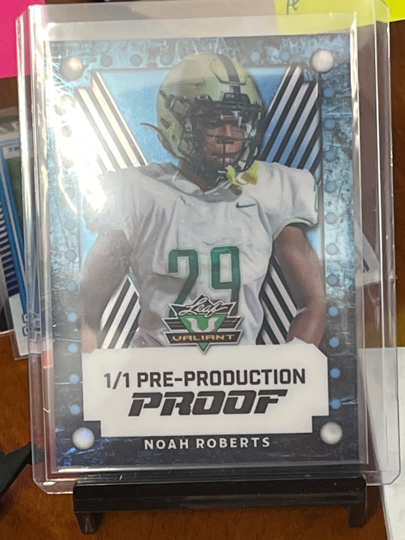 Noah Roberts Leaf Valiant 1/1 Pre-Production Proof Trading Card