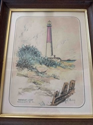 Framed Art Print: Barnegat Light by Jas. F. Murray