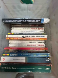 Assorted Automotive and Motorcycle Repair Manuals with General Catalog