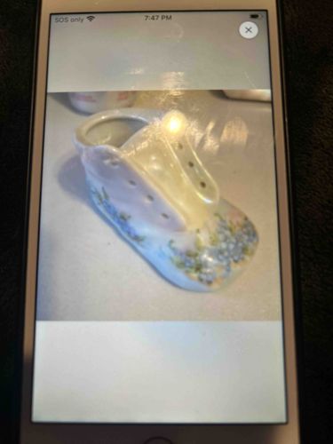 Porcelain Baby Bootie Planter/Vase