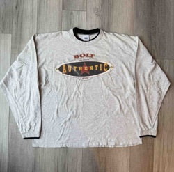 Vintage "Bolt Authentic" Long-Sleeve T-Shirt